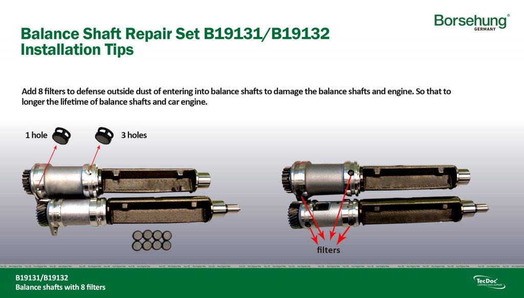 Borsehung Unique Balance Shaft Repair Set B19131/B19132